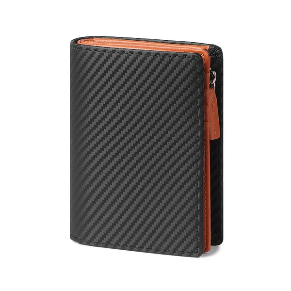 Cross-Border New Japanese Style Genuine Leather Short Wallet Small Zipper Men's Vertical Business Wallet Multi-Card Coin Purse