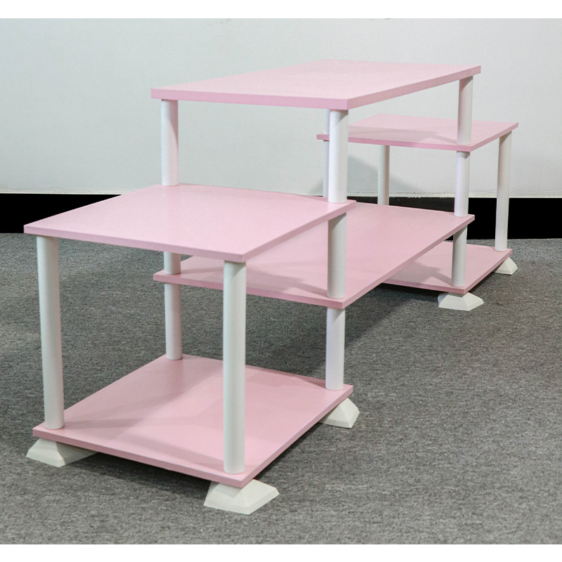 Gabinete de televisión rosa pequeño dormitorio moderno mini simple ahorro de espacio televisión madera maciza