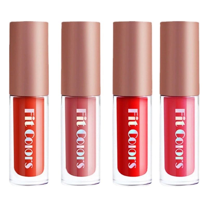 Fit Colors, набор из 4 блесков для губ, бархатная чашка с антипригарным покрытием, бриллиантовый набор для губ, невыцветающий блеск для губ, трансграничный