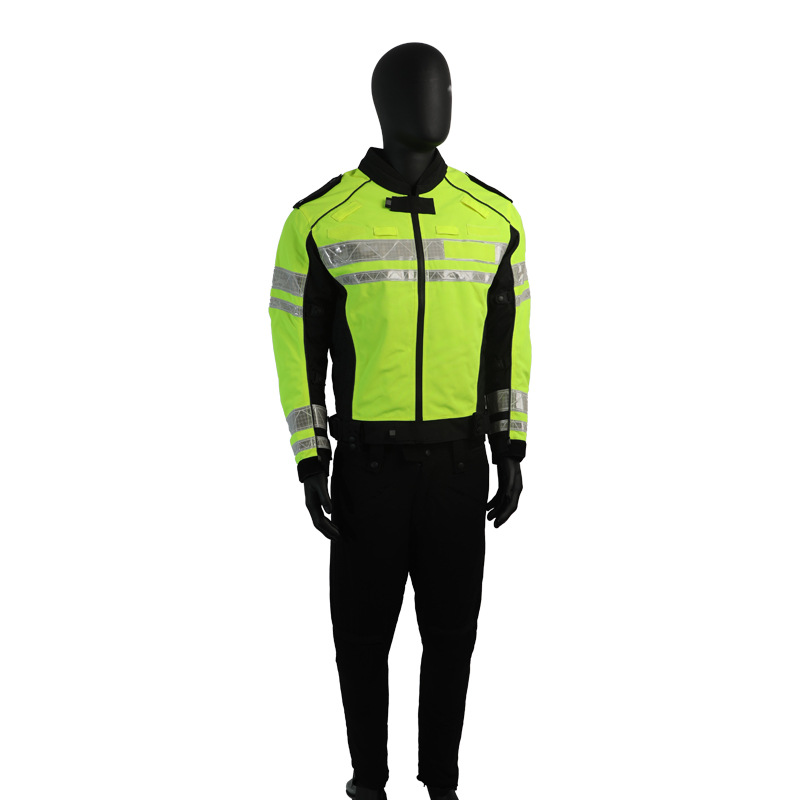 金冠反光背心安全服夏季荧光黄马甲骑行交通环卫工作服施工防护衣