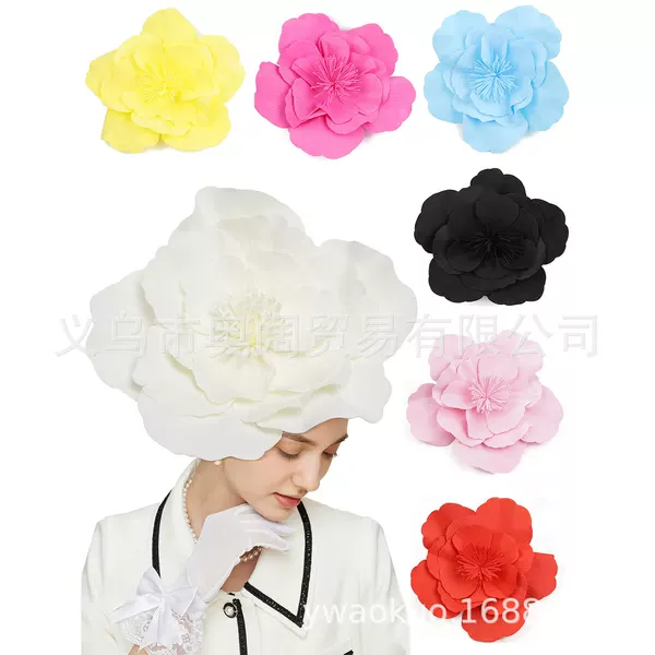 Cross-border EVA Exaggerated Big Flower Hair Accessories Horse Racing Festival Show Photo Ball Banquet Performance Headflower Headwear Wholesale