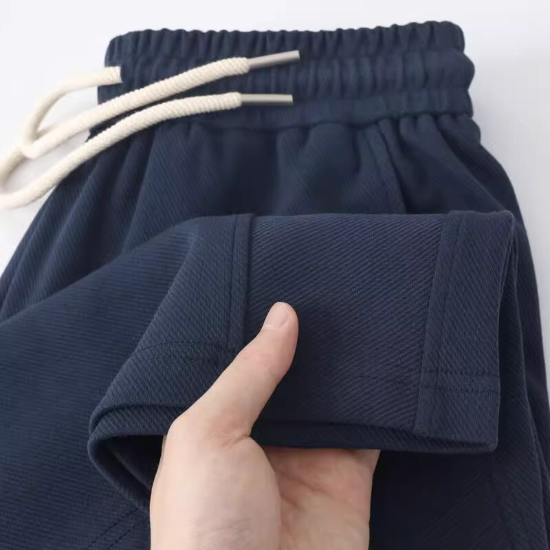 Premium Navy Blue! 300g Heavyweight Dark Blue Twill Cotton Sports Shorts American Casual Versatile Five-Point Shorts for Men and Women