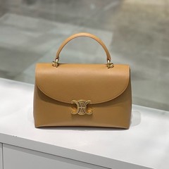 2025新款粒面牛皮凯旋门手提包单肩斜挎油蜡皮凯莉包邮差包通勤