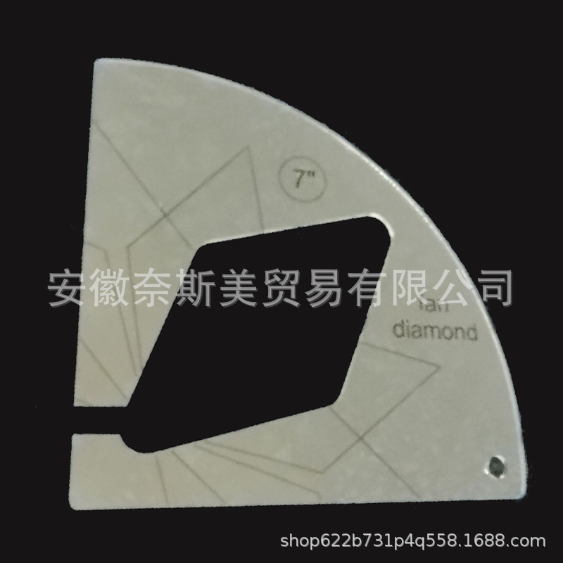 Plantilla de regla de costura acrílica DIY Plantilla de patchwork de kit de costura hueco de forma especial de 11 piezas