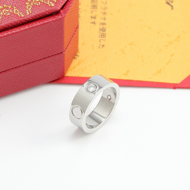 Silver three diamonds-4MM
