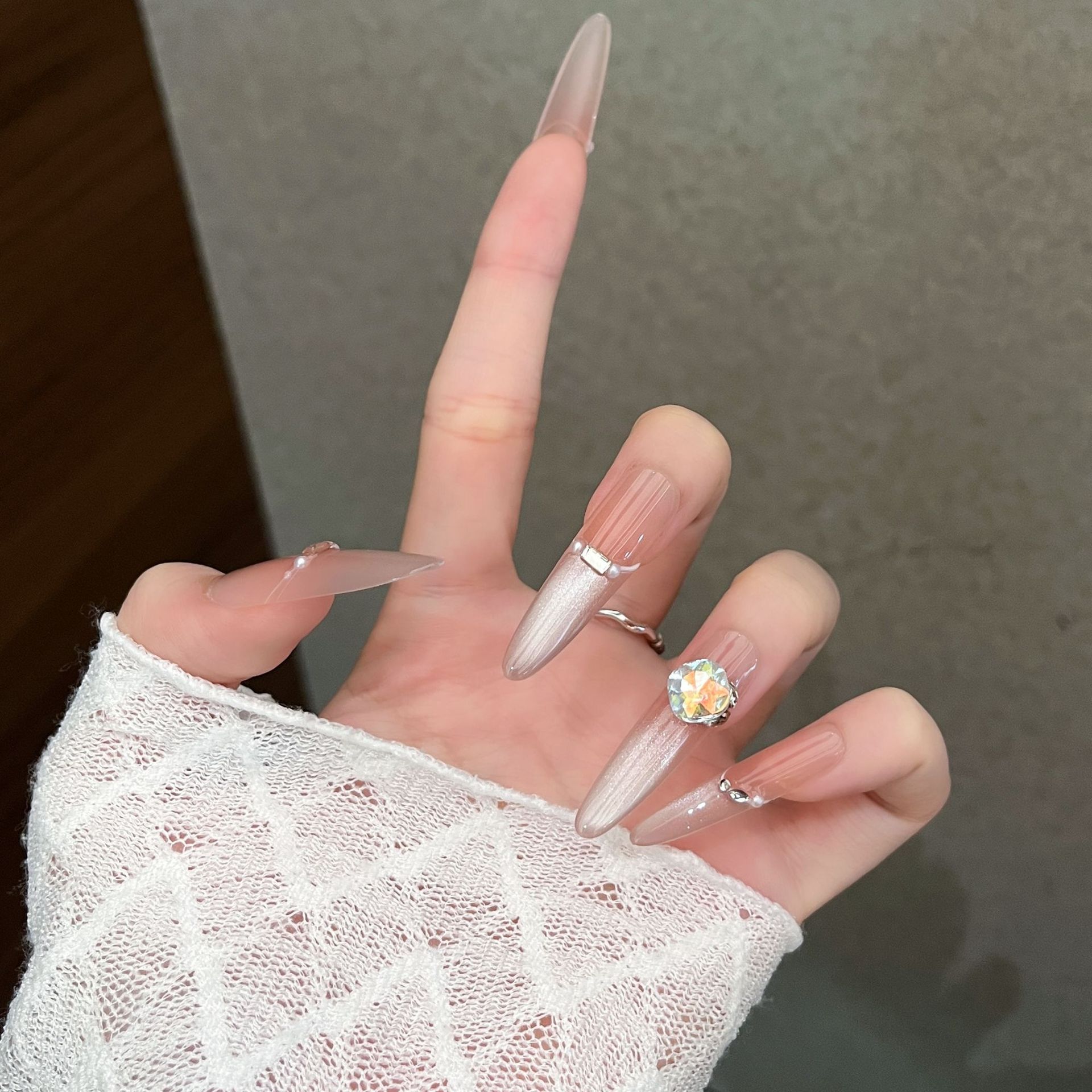 Nuevo parche de uñas de desgaste hecho a mano para perros largos 4.0 parche de uñas de uñas postizas desmontables parche de uñas