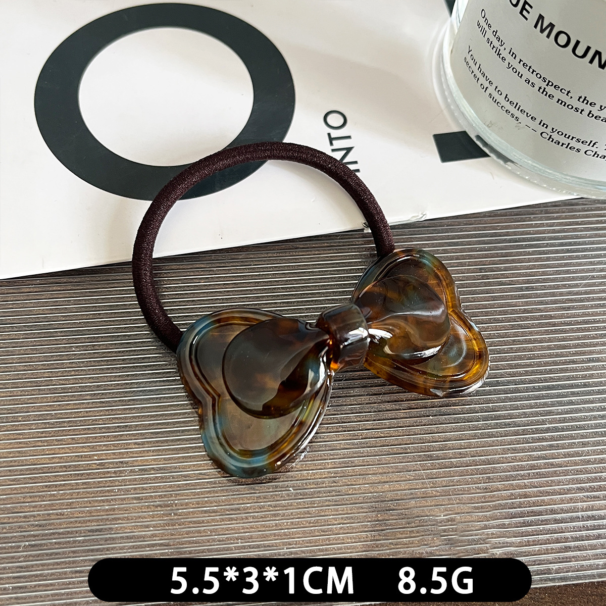 Acetato francés arco anillo de pelo básico diario de alta elasticidad correa de pelo dulce tocado coreano