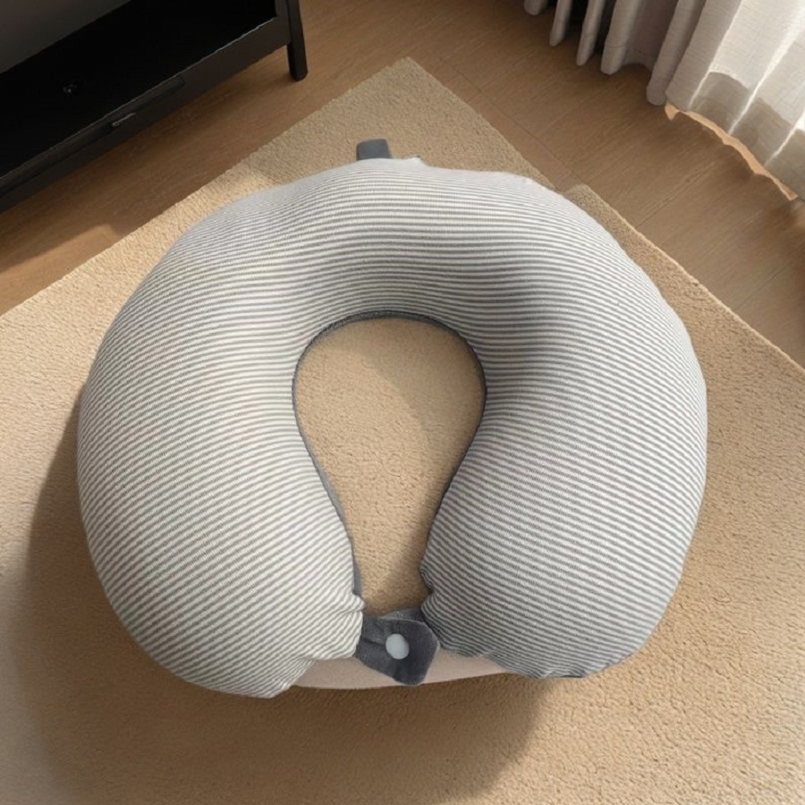 Lento rebote en forma de U almohada en forma de U almohada de memoria almohada de algodón almohada de siesta almohada en forma de U almohada de oficina almohada de cuello estriada viaje almohada de cuello