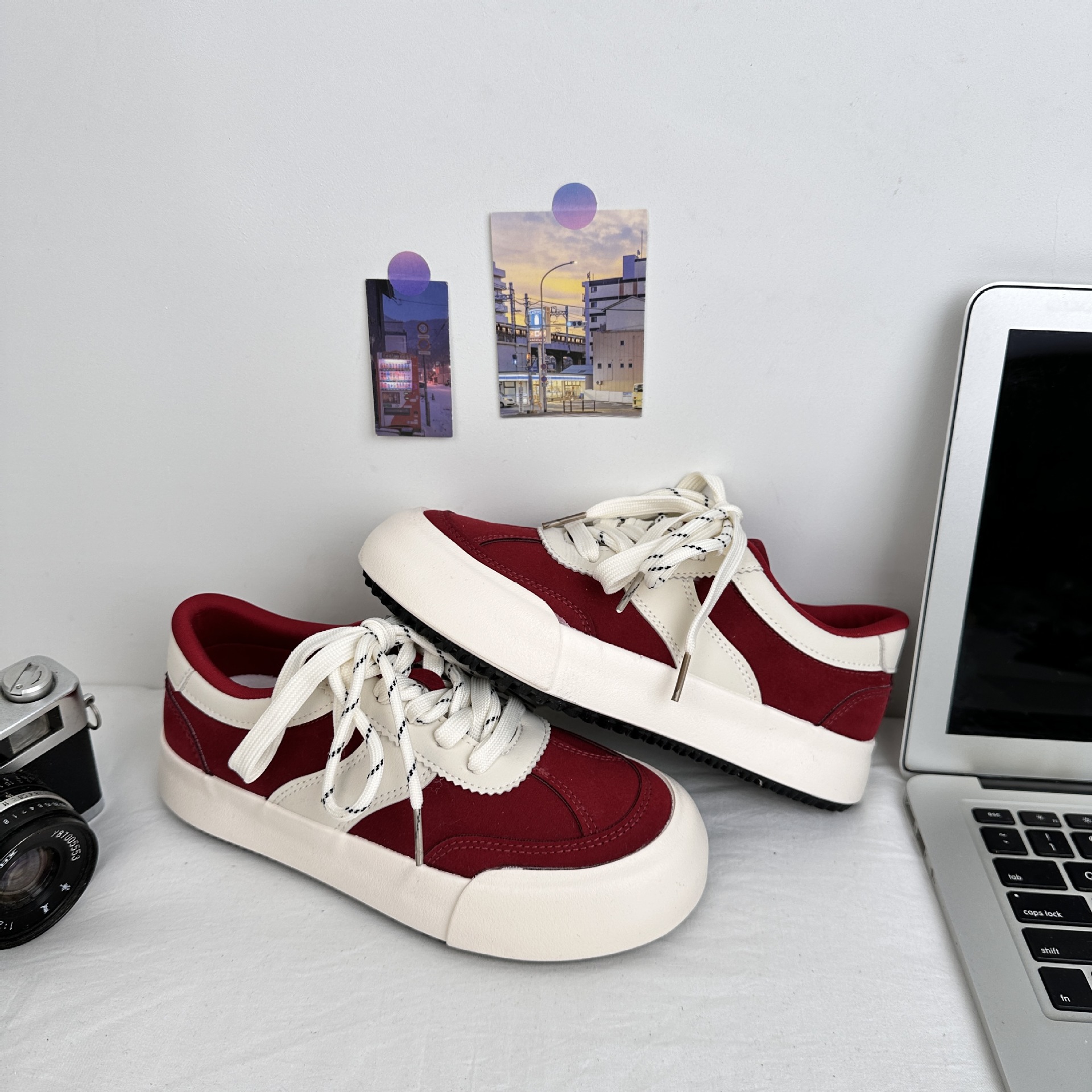2025 arroz crema nuevo casual versátil zapatos blancos para estudiantes zapatos casuales cómodos zapatos deportivos 6607