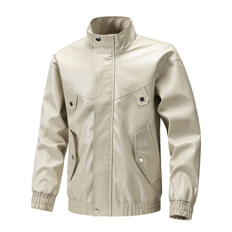 Chaqueta de cuero para hombres nueva chaqueta de cuero juvenil guapo estilo coreano delgado chaqueta de cuero grande chaqueta de cuero