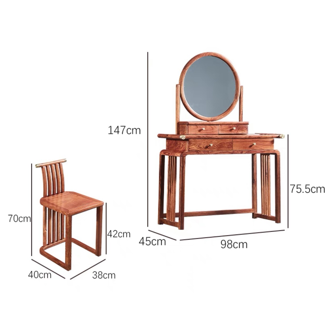 젠 드레서 투피스 세트 (레드 백단향 고슴도치)