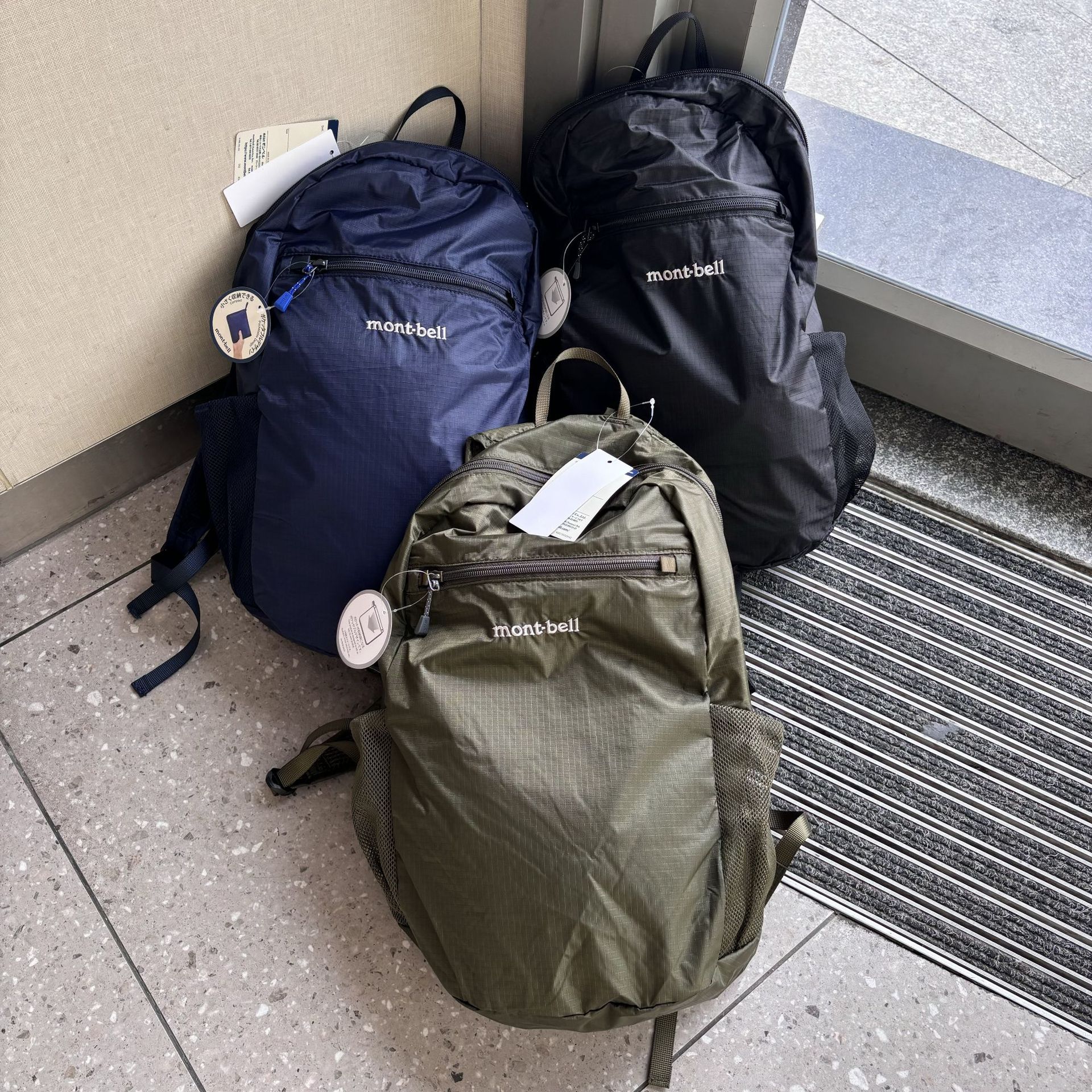 跨境爆款montbel美15L折叠双肩包户外旅行登山运动防水背包潮