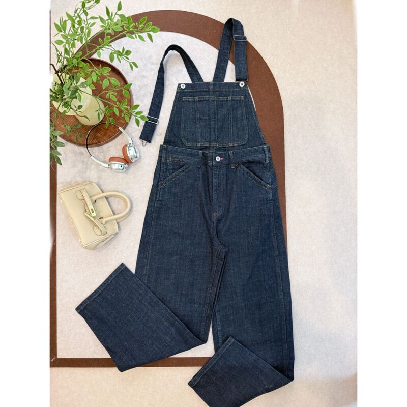 In Stock/A*T Two-Tone Loose-Fit Natural Waist Low-Stretch O-Shaped Detachable Denim Overalls in the Same Style as for Homebodies In Stock/A*T Two-Tone Loose-Fit Natural Waist Low-Stretch O-Shaped Detachable Denim Overalls in the Same Style as for Homebodies