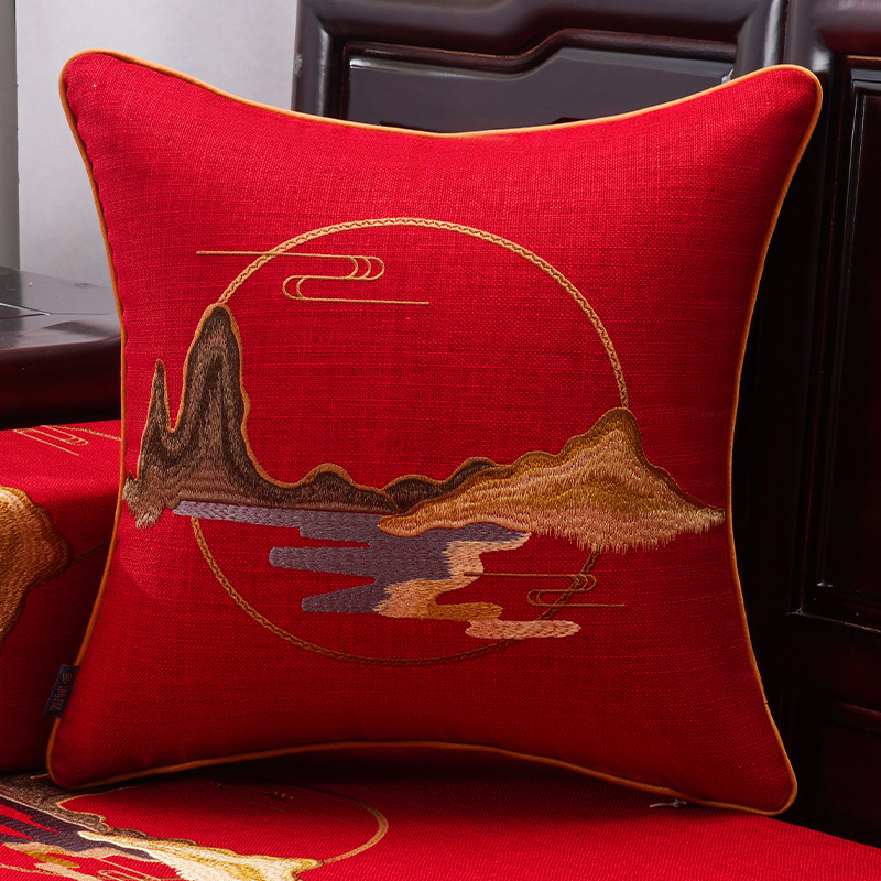 화려한 강과 산 - 차이니즈 레드 [도리스 린넨 코트]