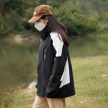户外冲锋衣女三合一春秋外套幻影黑防水防风进藏户外登山服男批发