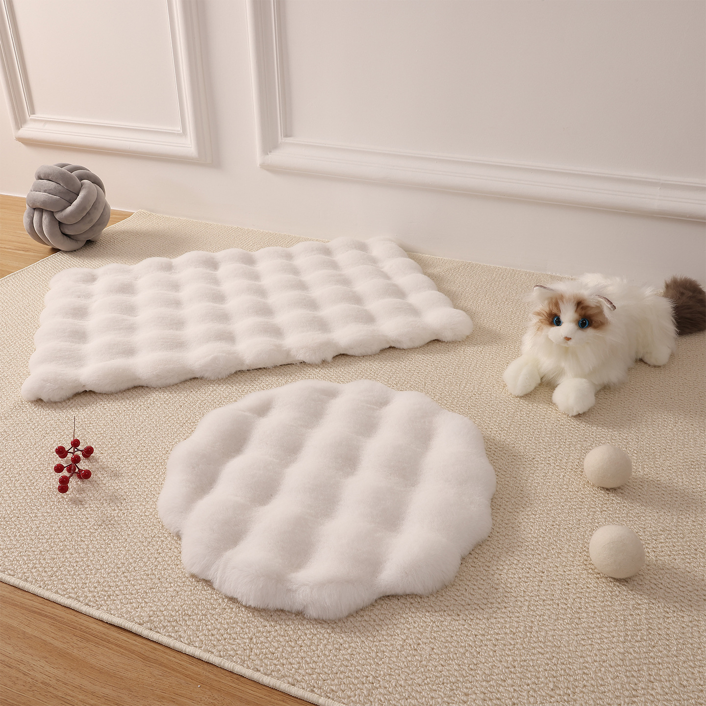 Cojín para mascotas, cojín para perros y gatos, cojín antideslizante, cojín para gatos redondo, cojín para dormir, cojín para perros y gatos