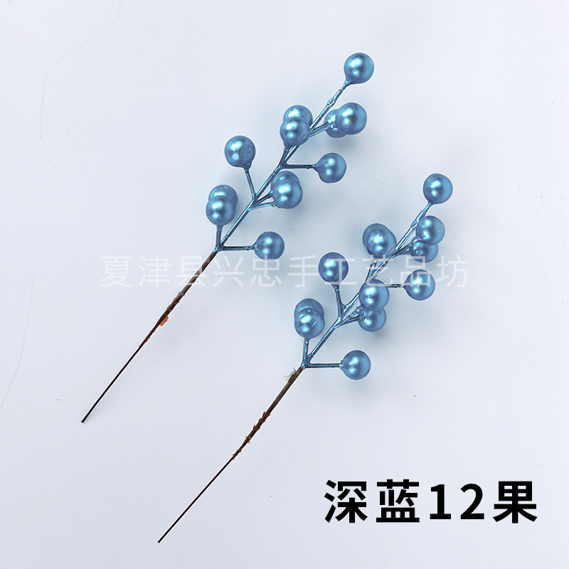 模擬赤い果実、フォーチュンフルーツ、7つの果実、14つの果実、30の果実、ベリーの挿し木、クリスマスの装飾、金の果実、銀の果実、ホリデーグリーンの果実|undefined