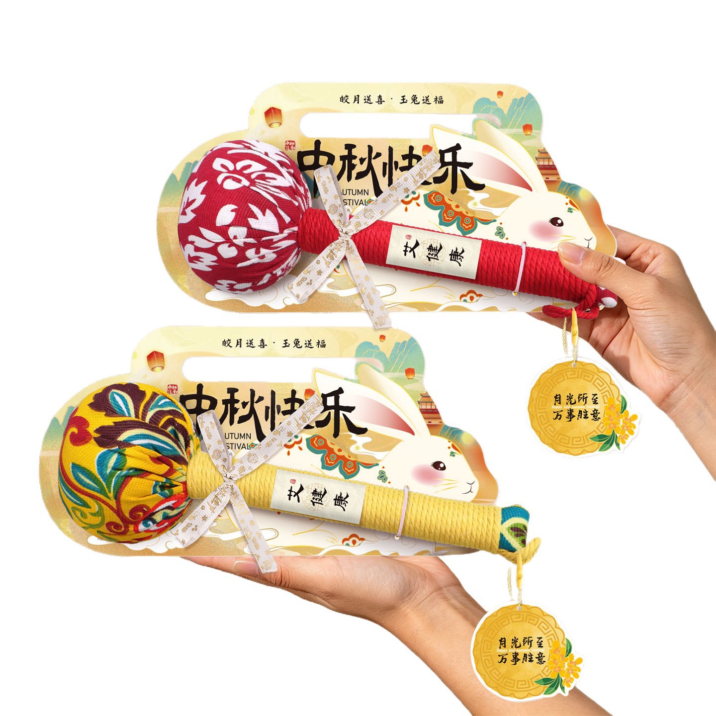 端午節ギフト 高級健康維持用灸草ハンマー 高齢者向け端午節灸草ハンマー 背中を叩くマッサージハンマー ギフト