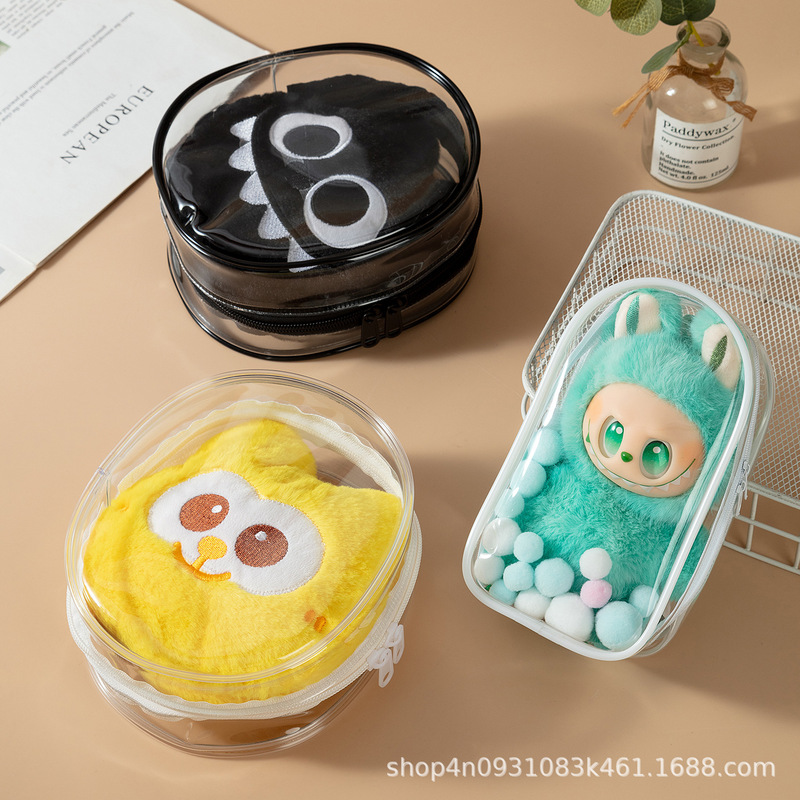 拉布布前方高能3代高透明玩偶展示外出包手办防尘收纳展示遛娃包|undefined