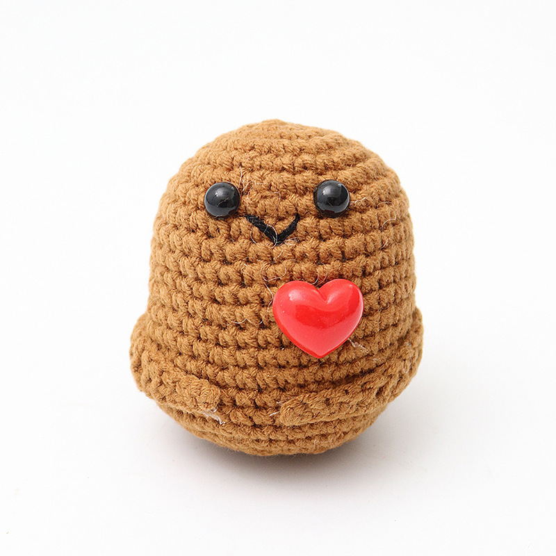 다크 브라운 V 입 아크릴 하트