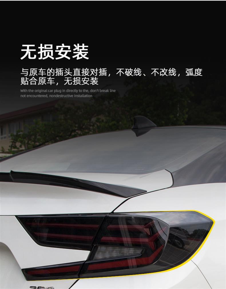 Dragon King Tenth Generation Accord Headlight Assembly Modified Led Crystal Matrix Lens Running Light Sequential Turn Signal