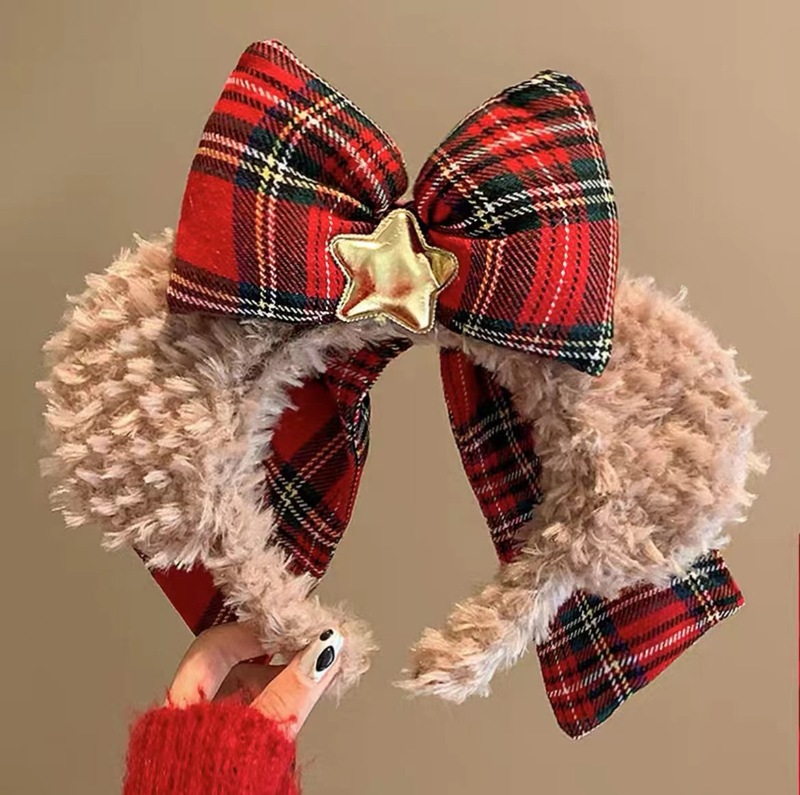 ディズニー購入 シェリーローズ ヘッドバンド 女性用 かわいい ダッフィーベア リボン ぬいぐるみ ヘッドバンド 遊園地 写真撮影 ヘアピン|undefined