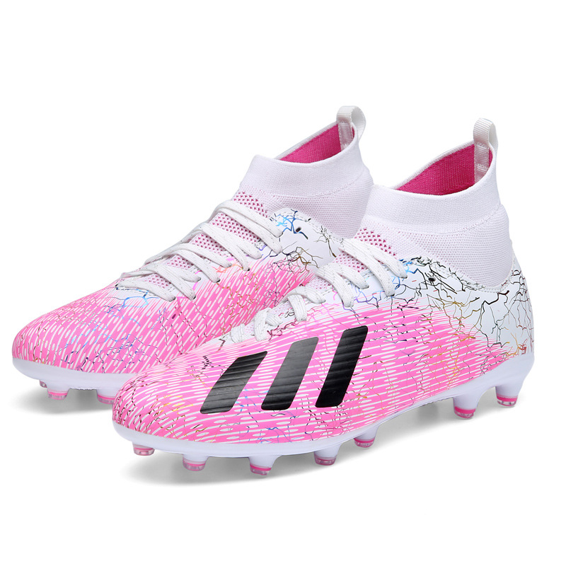 Transfronterizo más el tamaño de los zapatos de fútbol de los hombres de alta superior artificial de hierba larga uñas de Pato Mandarín zapatos transpirables zapatos de entrenamiento para adolescentes y estudiantes