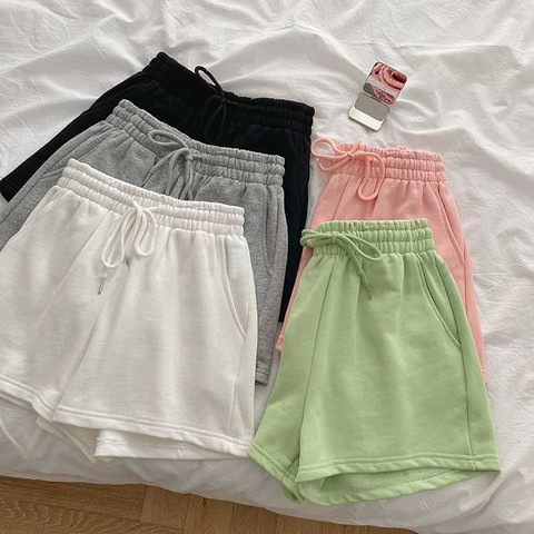 Foreign Trade Shorts Women's Summer Thin Outer Wear High Waist Loose Straight Tube Slimming Casual All-match Sports Pants Factory Outlet