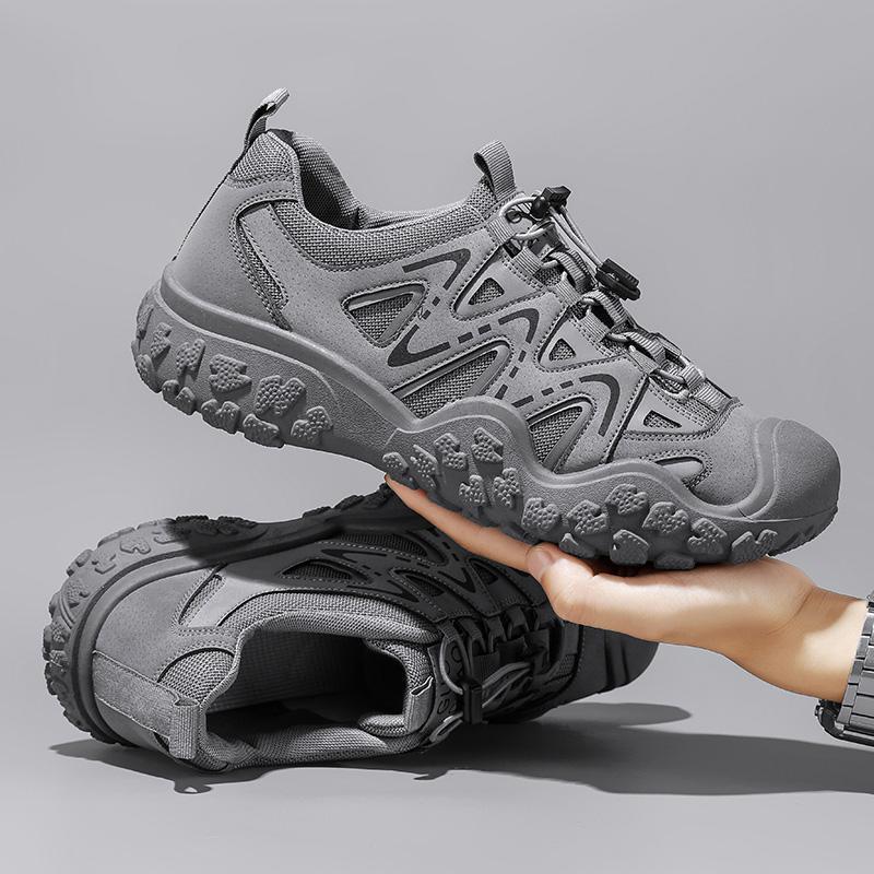 Nuevos zapatos transfronterizos coreanos de moda juvenil con suela gruesa de malla transpirable, zapatos casuales antideslizantes de montaña para hombres