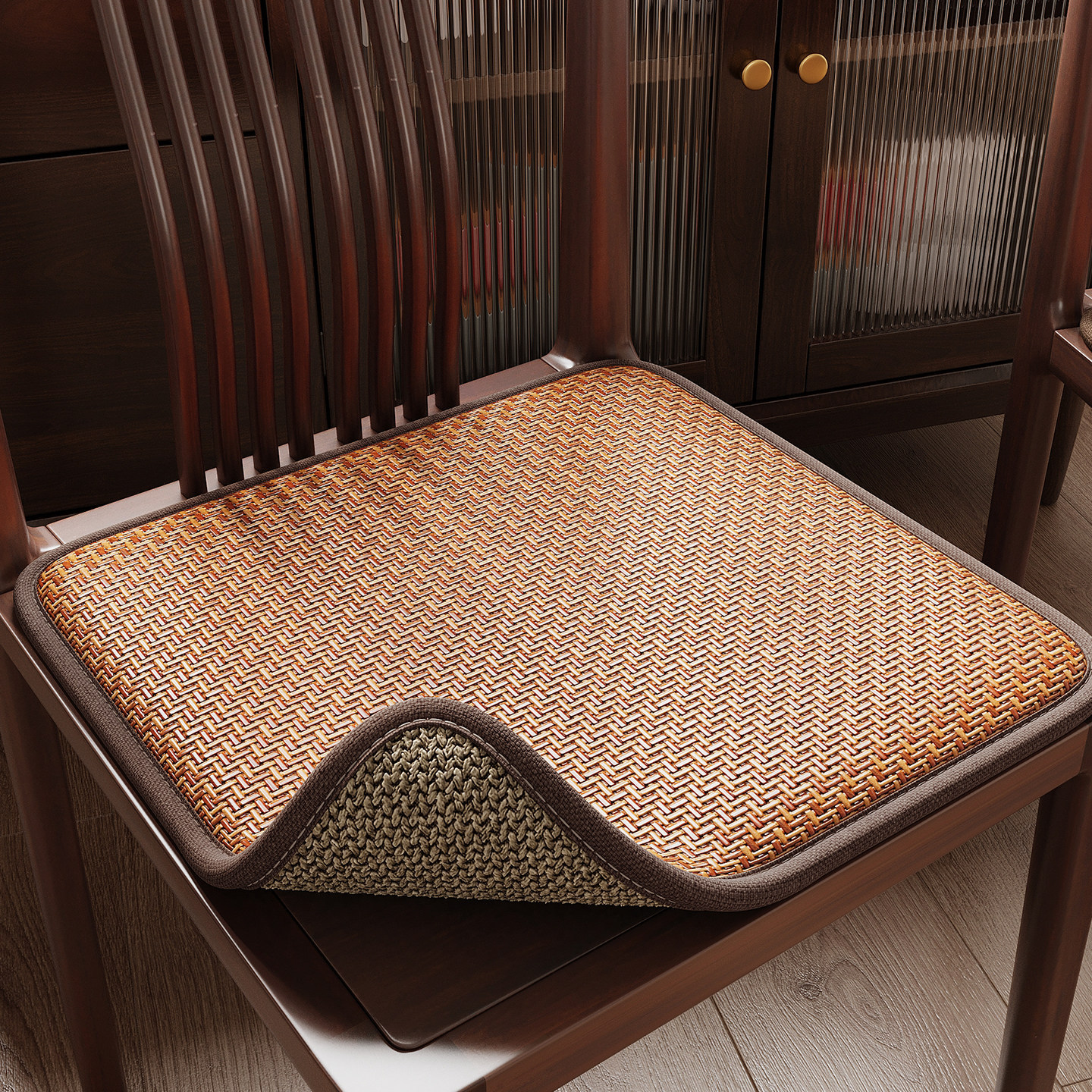 Cojín de asiento de silla de comedor de doble cara cojín de asiento