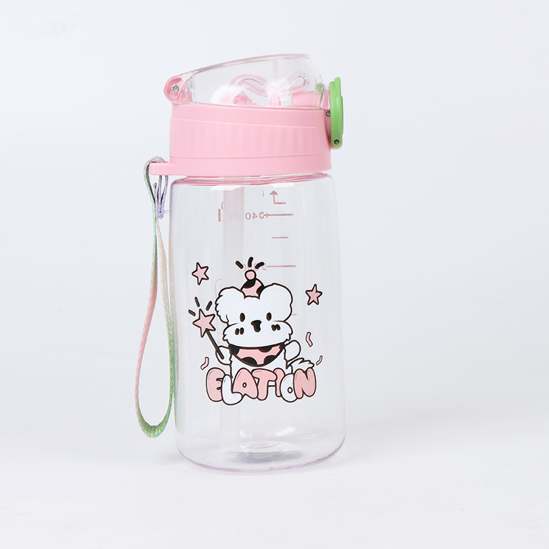 Taza de paja de verano de gran capacidad para niños simple taza de agua de plástico portátil taza de mano de alto valor facial taza de agua de estudiantes de sexo masculino