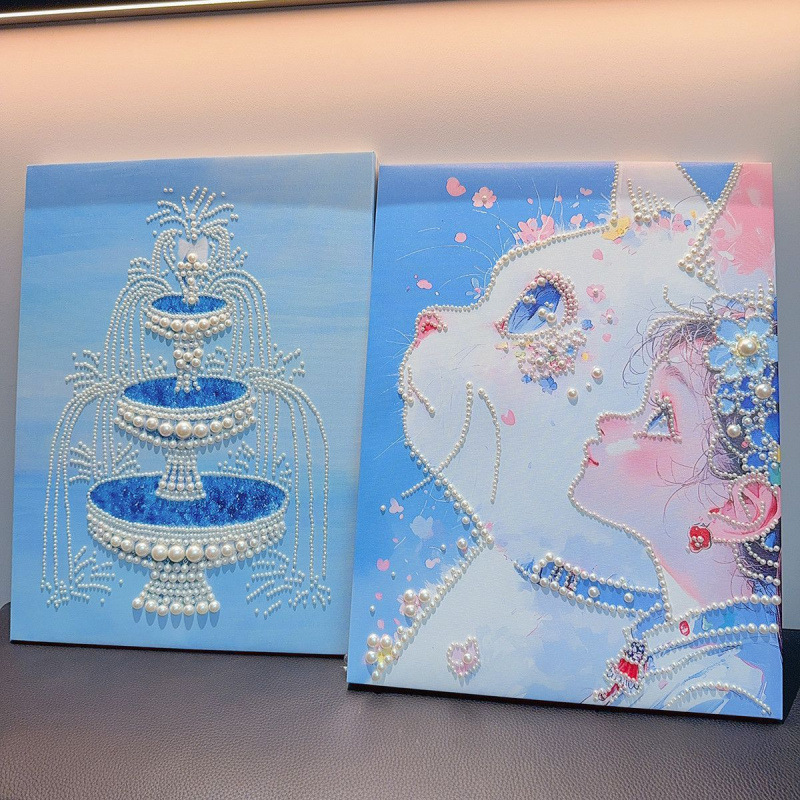 自粘款珍珠儿童手工diy珍珠画材料包装饰画送人|undefined
