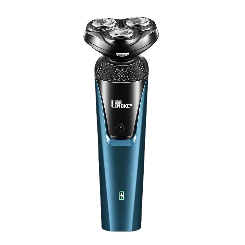 Set de afeitadora eléctrica para barba Lingke 8806 para hombre, 3 en 1, tres cuchillas, recargable por USB, lavable._voghion.com