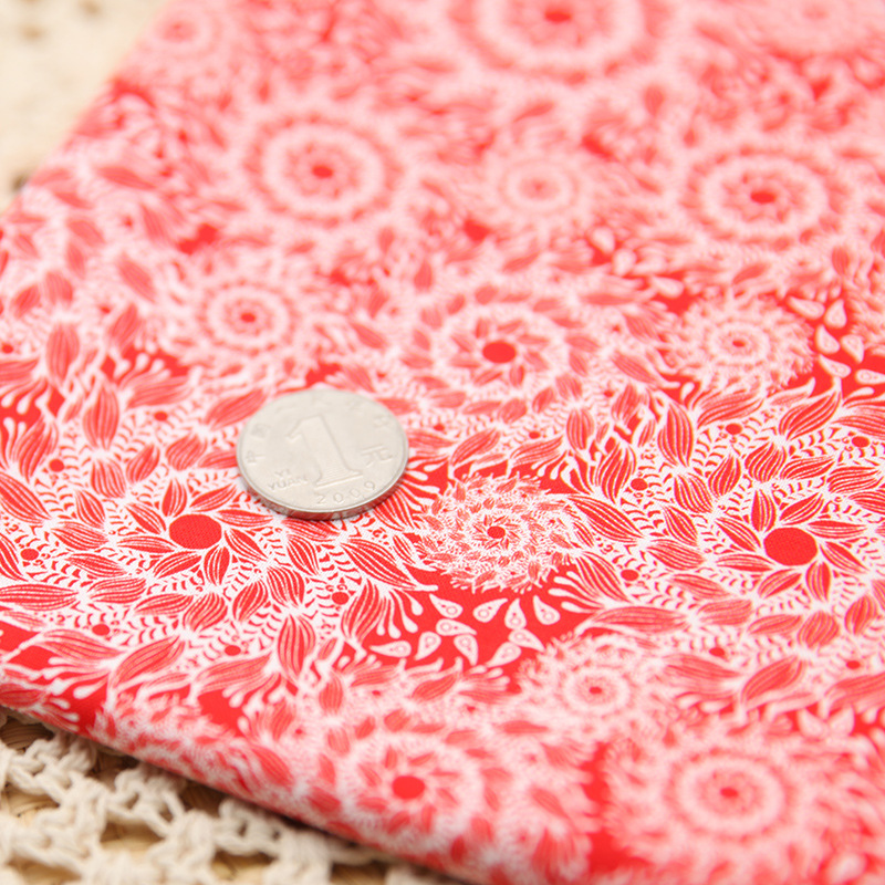 Tela de bordado hecha a mano para patchwork DIY, tela de bordado Lu, tela de bordado de moda, tela floral de algodón para punto de cruz y muñecas.