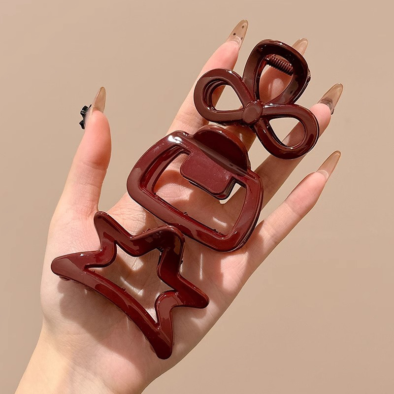 Anchor rojo tamaño medio clip de agarre clip de tiburón clip de cabello femenino clip de cabello pequeño clip de cabello cabeza posterior clip de cabello tocado