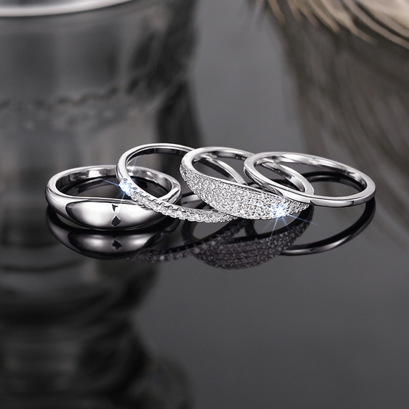 8g Weight Zircon Inlay Material Rings Classification 10, 6 Ring Size 1 Piece Quantity Casual, Shopping Occasion Copper Material Geometric Pattern All Seasons Season Women's Gender Elegant, Vintage Style Style Wholesale Jewelry Elegant Vintage Style Geometric Copper Zircon Rings 5