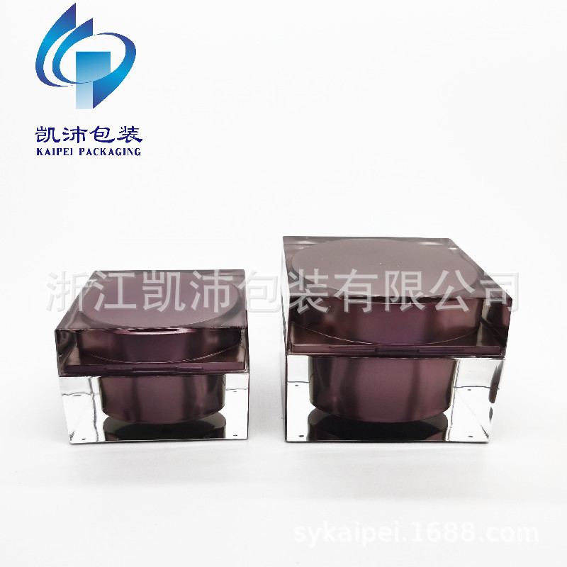 新款  方形直角亚克力瓶 50G亚克力霜膏瓶 早晚霜亚克力瓶