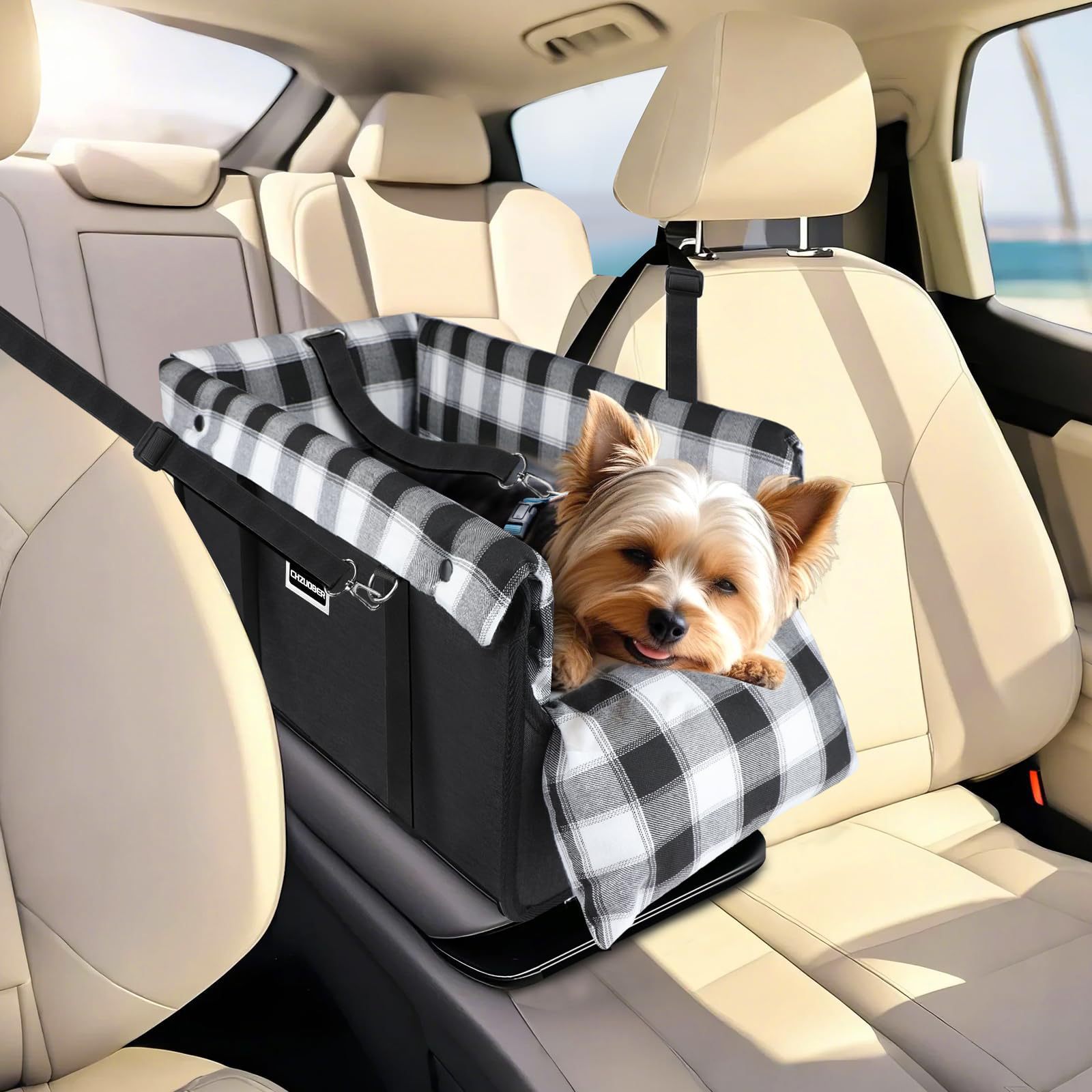 Amazon Car Central Control Dog Kennel Plaid Cloth Portable Foldable Car Portable Small Dog Cat Dog Bag