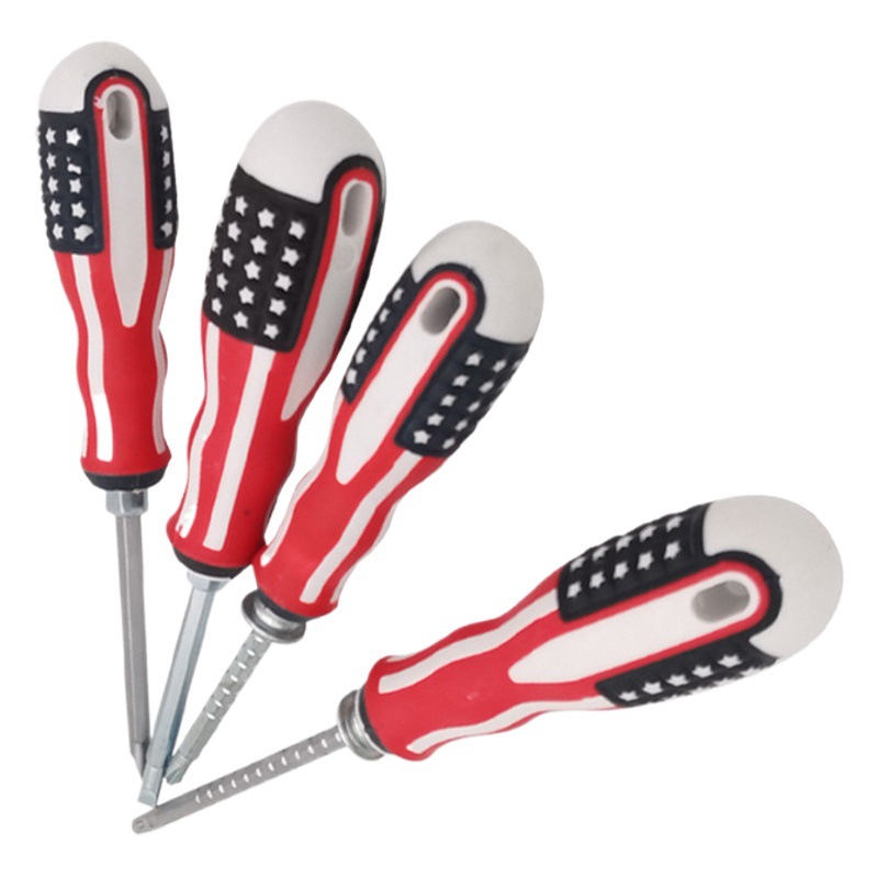 Cruz de la bandera nacional Juego de destornilladores telescópicos de doble uso Herramientas manuales para el hogar Destornillador de destornillador