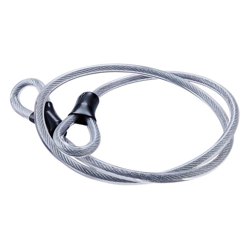 Cable de alambre de acero alargado cable de bloqueo de plástico de PVC transparente Cable de bloqueo de cuerda de plástico extra grande cable de alambre de acero inoxidable grueso