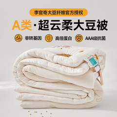 A級李冠奇超柔雲豆布団 厚手冬用掛け布団 母子用掛け布団 肌に優しい通気性のある布団芯 春秋用掛け布団 夏用掛け布団