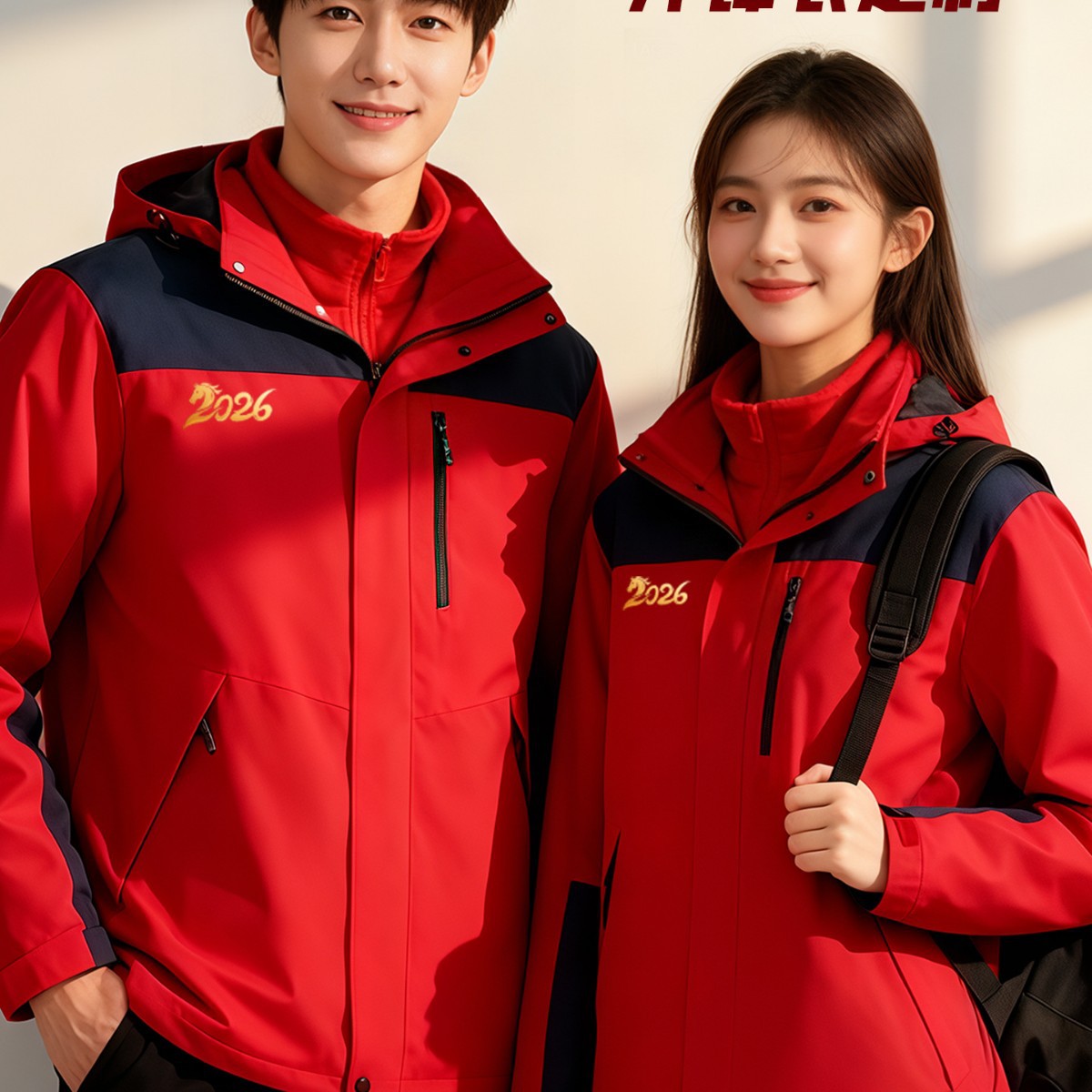 Silver Fox Velvet Three-In-One Jacket Work Clothes Winter Corporate Group Annual Meeting Customized Work Clothes Waterproof Jacket