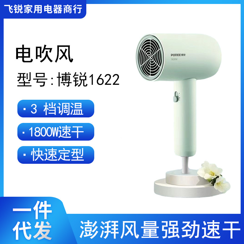 Borui 1622 household hair dryer 3 speed adjustable wind speed hair dryer high power hair dryer wholesale