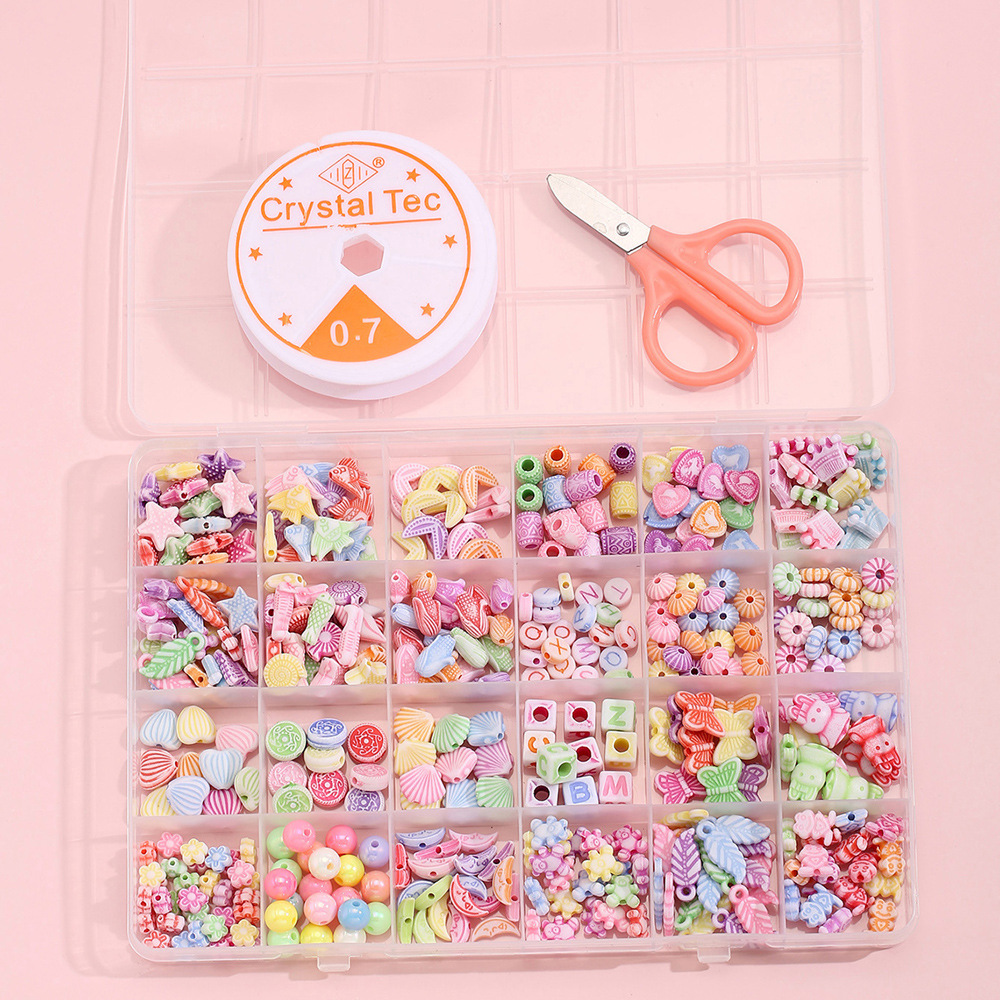 24 Grilles D&#39;accessoires De Bijoux En Perles De Bricolage Faits À La Main Pour Enfants display picture 2