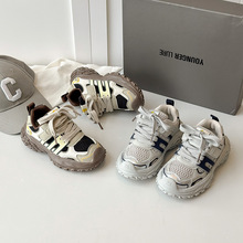 儿童百搭户外登山鞋2025年秋季新款女童网布透气阿甘鞋韩版男童鞋