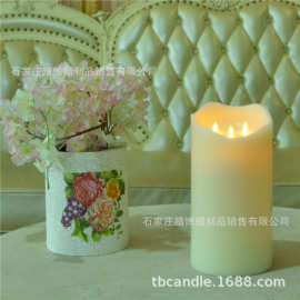 12寸三芯摇摆LED蜡烛上下摆动灯光无烟仿真蜡烛浪漫求婚告白