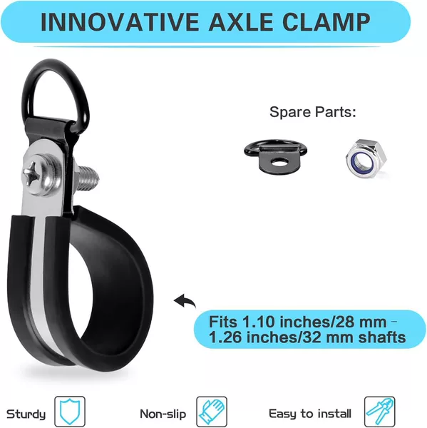 304 stainless steel U-shaped clamp 28MM, lawn mower shoulder strap fixing accessory, pipe clamp, cable saddle clamp
