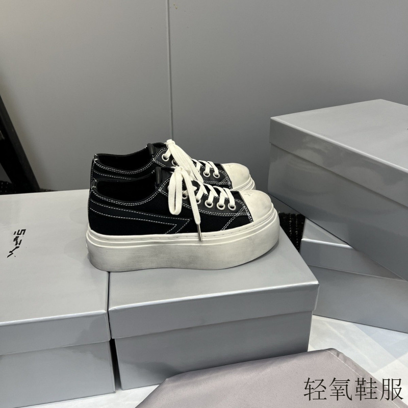 十字花SMFK黑夜流星球鞋增高黑白撞色复古休闲荒野大头滑板鞋女|undefined