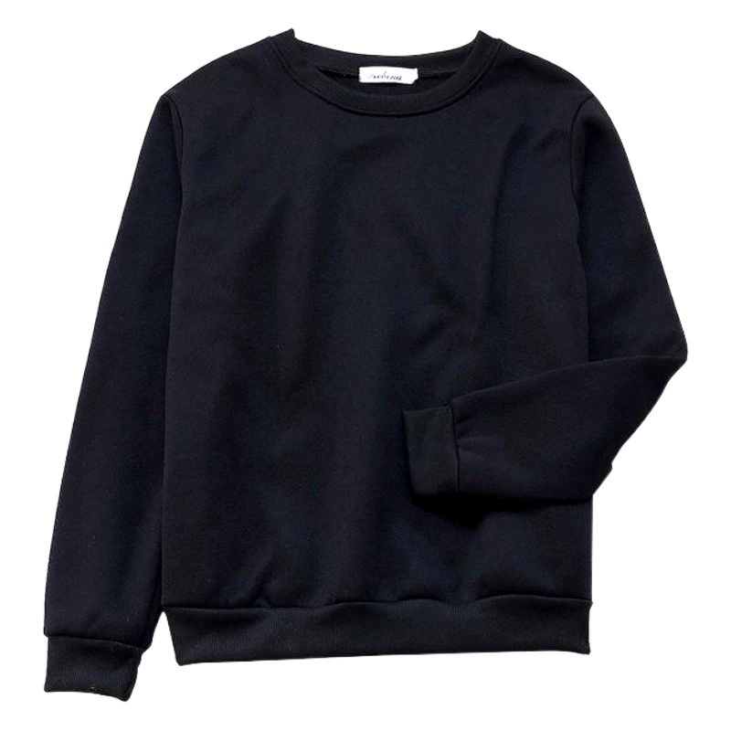 2022 Новый зимний утолщенный свитшот с круглым вырезом, однотонный, свободный, в корейском стиле, женская модная базовая рубашка, производитель, дропшиппинг.