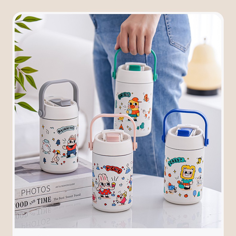 녹색 손잡이 냄비 500ml 더블 드링크